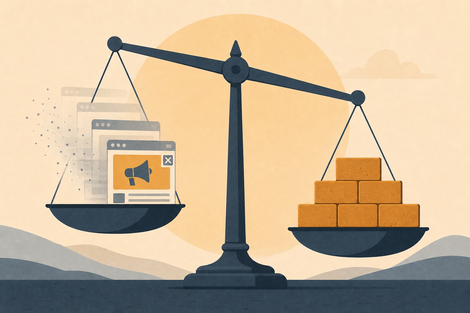 Balança entre investimento em mídia e ativo de conteúdo